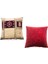 Geometrik Desenli Bordo Kırlent Kılıfı Seti 45CM*45CM -2 Adet 1
