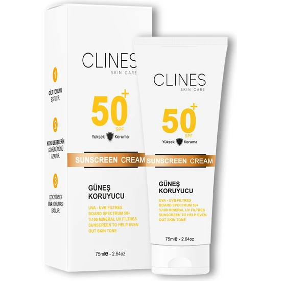Clines Spf +50 Güneş Koruyucu 75 ml