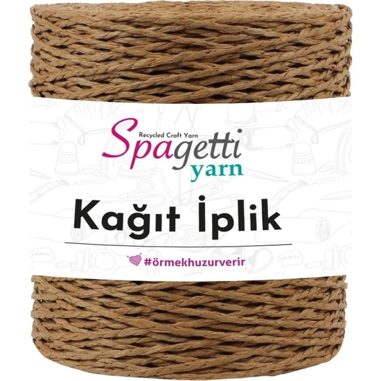 Spagetti Yarn Karamel Kağıt Ip
