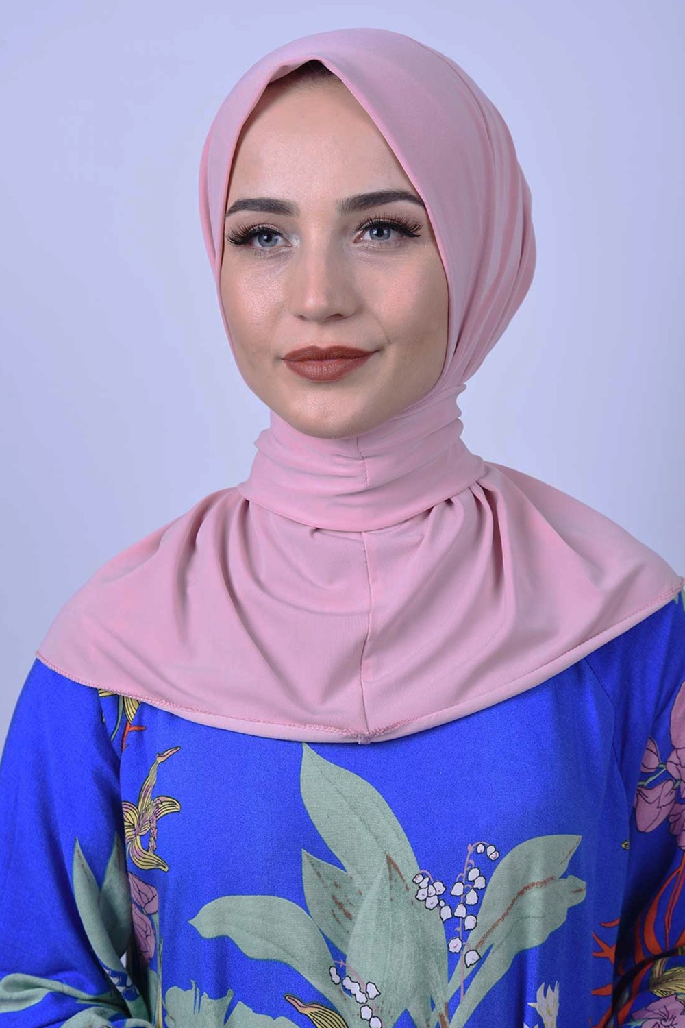 Belifanti Collection Kadın Tesettür Çıtçıtlı Bone Sandy Hijab Boyunluk Bone Açık Vizon görsel 8