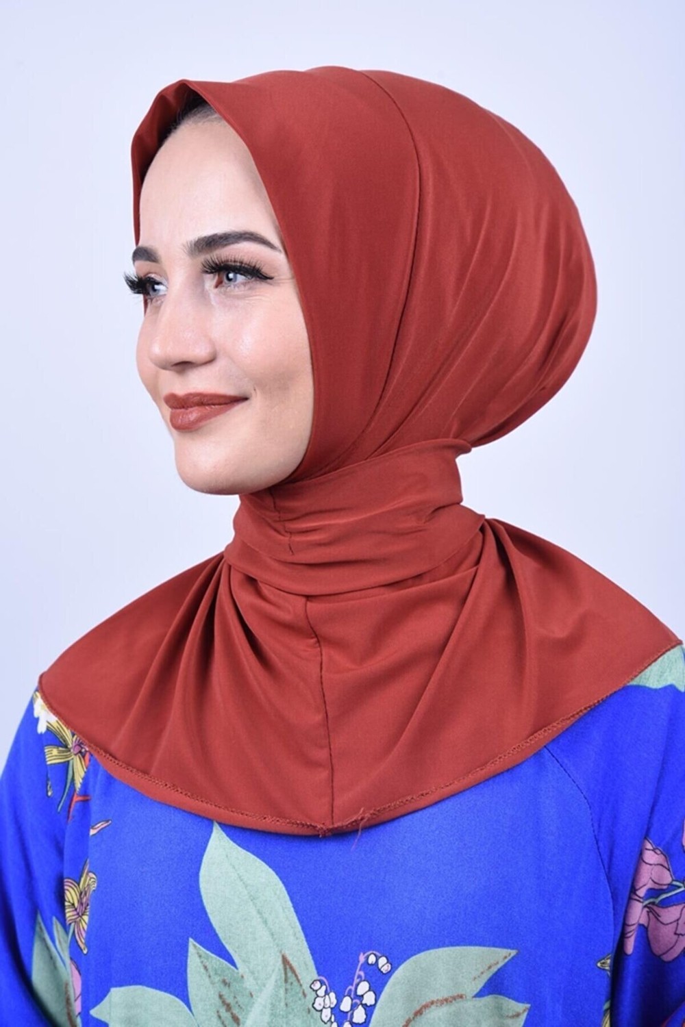 Belifanti Collection Kadın Tesettür Çıtçıtlı Bone Sandy Hijab Boyunluk Bone Açık Vizon görsel 2