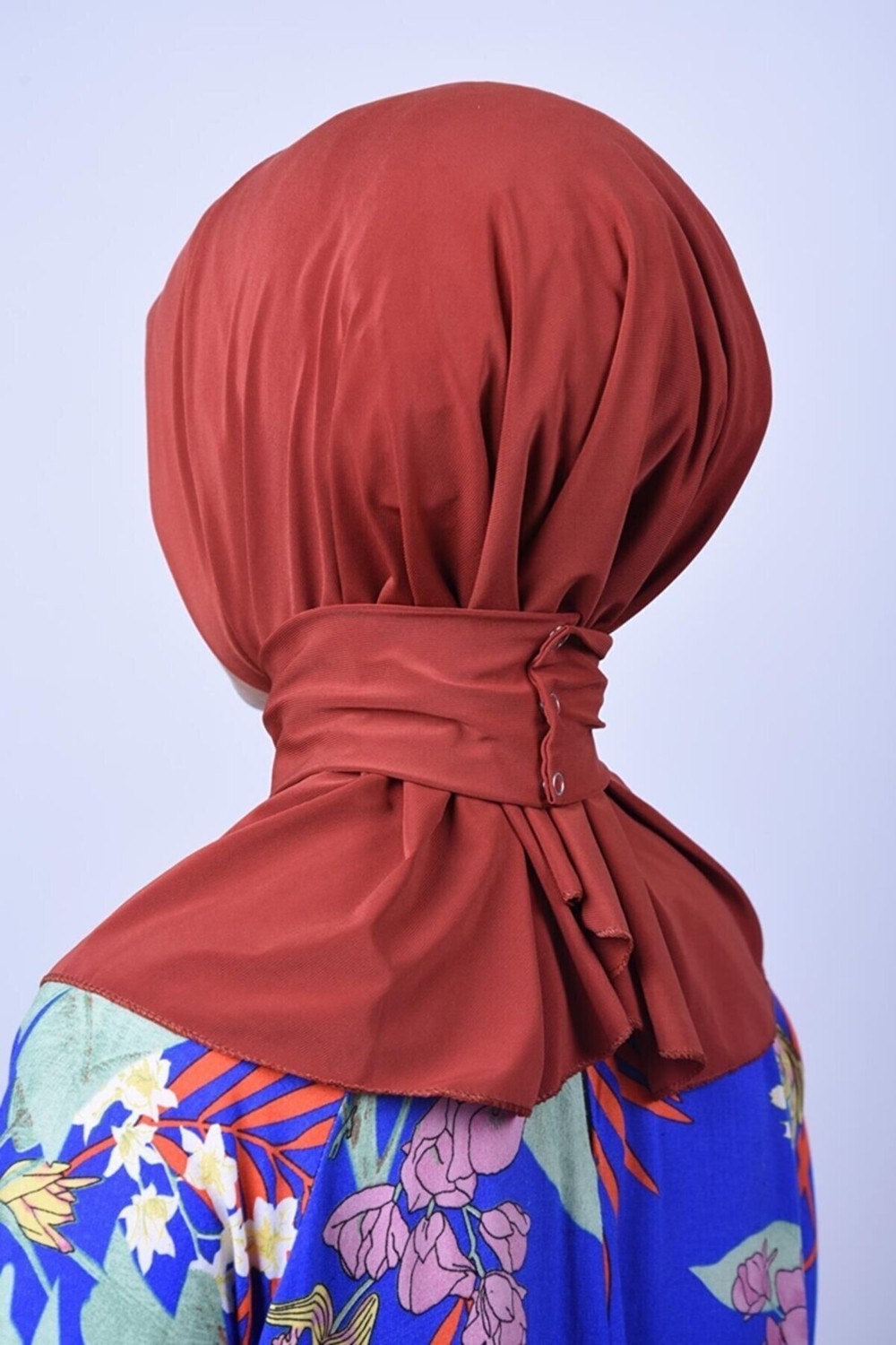 Belifanti Collection Kadın Tesettür Çıtçıtlı Bone Sandy Hijab Boyunluk Bone Açık Vizon görsel 4