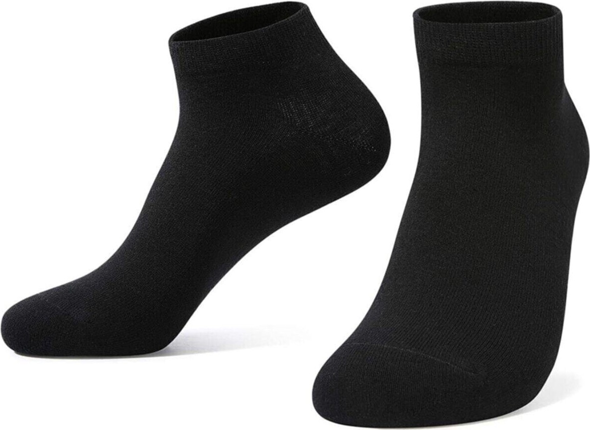 Sockshion Siyah Pamuklu Bilek Boy Patik Çorap 10'Lu Ekonomik Paket görsel 3