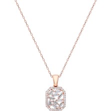 Glorria Gümüş Baget Taşlı Kolye