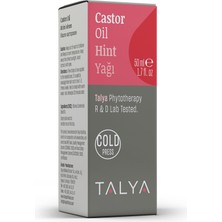 Talya Hint Yağı (Castor Oil), Soğuk Sıkım, %100 Saf ve Doğal, 50 ml