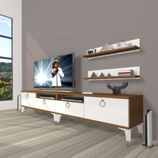 Decoraktiv Eko 200R Mdf Gold Tv Ünitesi Tv Sehpası - Ceviz - Beyaz