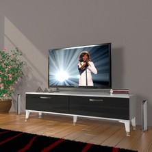 Decoraktiv Eko 140 Slm Std Silver Tv Ünitesi Tv Sehpası - Beyaz - Siyah