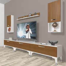 Decoraktiv Eko 270DA Slm Silver Tv Ünitesi Tv Sehpası - Beyaz - Ceviz