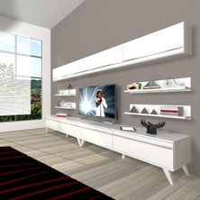 Decoraktiv Eko 360Y Mdf Retro Tv Ünitesi Tv Sehpası - Parlak Beyaz