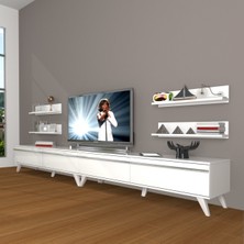 Decoraktiv Eko 360R Mdf Retro Tv Ünitesi Tv Sehpası - Parlak Beyaz