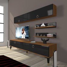 Decoraktiv Eko 5 Mdf Std Gold Tv Ünitesi Tv Sehpası - Ceviz - Siyah