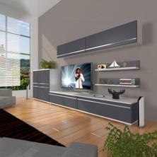 Decoraktiv Eko 6y Mdf Std Tv Ünitesi Tv Sehpası - Beyaz - Antrasit