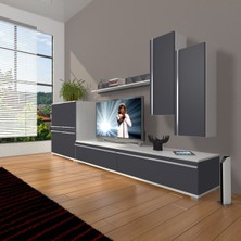 Decoraktiv Eko 6 Mdf Std Tv Ünitesi Tv Sehpası - Beyaz - Antrasit