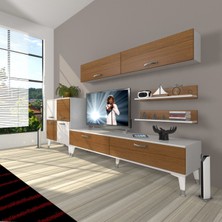 Decoraktiv Eko 6y Slm Std Silver Tv Ünitesi Tv Sehpası - Beyaz - Ceviz