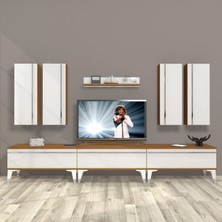 Decoraktiv Eko 8d Mdf Silver Tv Ünitesi Tv Sehpası - Ceviz - Beyaz