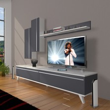 Decoraktiv Eko 7 Mdf Std Retro Tv Ünitesi Tv Sehpası - Beyaz - Antrasit