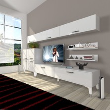 Decoraktiv Eko 8 Slm Std Silver Tv Ünitesi Tv Sehpası - Parlak Beyaz