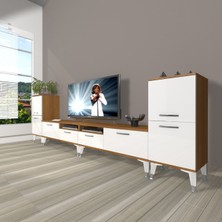 Decoraktiv Eko 9200 Mdf Silver Tv Ünitesi Tv Sehpası - Ceviz - Beyaz
