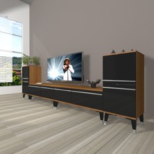 Decoraktiv Eko 9200T Mdf Silver Tv Ünitesi Tv Sehpası - Ceviz - Siyah