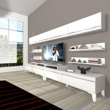 Decoraktiv Ekoflex 360Y Mdf Silver Tv Ünitesi Tv Sehpası - Parlak Beyaz
