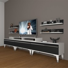 Decoraktiv Ekoflex 270R Mdf Silver Tv Ünitesi Tv Sehpası - Beyaz - Siyah