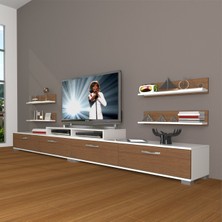 Decoraktiv Ekoflex 360R Slm Tv Ünitesi Tv Sehpası - Beyaz - Ceviz
