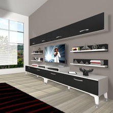 Decoraktiv Ekoflex 360Y Slm Silver Tv Ünitesi Tv Sehpası - Beyaz - Siyah