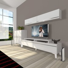 Decoraktiv Ekoflex 6y Mdf Silver Tv Ünitesi Tv Sehpası - Parlak Beyaz