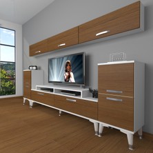 Decoraktiv Ekoflex 9 Slm Silver Tv Ünitesi Tv Sehpası - Beyaz - Ceviz