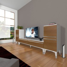 Decoraktiv Eko On2 Mdf Std Silver Tv Ünitesi Tv Sehpası - Beyaz - Ceviz