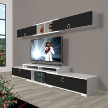 Decoraktiv Flex 5130 Mdf Gold Tv Ünitesi Tv Sehpası - Beyaz - Siyah