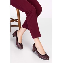 Gondol Kadın Hakiki Deri Rahat Günlük Topuklu Ayakkabı ŞHN.875 - Bordo - 37