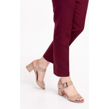 Gondol Kadın Hakiki Deri Topuklu Ayakkabı ŞHN.1937  - Vizon - 38