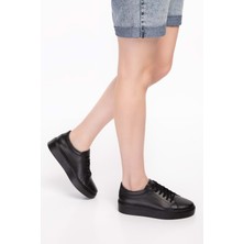 Gondol Hakiki Deri Anatomik Taban Spor Ayakkabı ELL.6839 - Siyah - 39