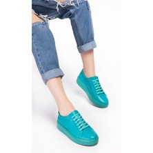 Gondol Hakiki Deri Anatomik Taban Spor Ayakkabı ELL.6839 - Petrol Mavi - 39