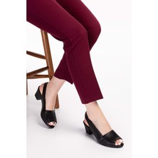 Gondol Kadın Hakiki Deri Klasik Topuklu Ayakkabı VDT.262 - Siyah - 34