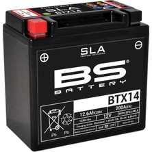 BS Battery Yamaha Xjr 1200 BTX14 Sla 1995-1998