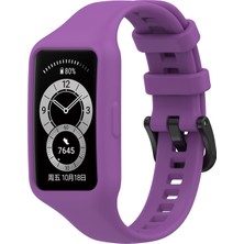 Zunhai Huawei Band 7 Koyu Mor Silikon Saat Band  (Yurt Dışından)