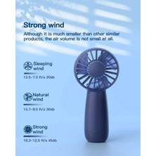 Chronus Mini El Tipi Fan Askılı Taşınabilir Pille Çalışan Fan 3000MAH Şarj Edilebilir Pilli Kişisel Cep Fanı 5-10 Saat Çalışma Süresi(Yurt Dışından)