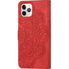 Iphone 11 Pro Max Red Için Mandala Deri Kılıf