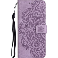 Iphone 11 Pro Max Purple Için Mandala Deri Kılıf