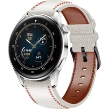 Huawei Için Orijinal Deri Izle Band Gt 3 46MM Beyaz
