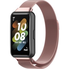 Huawei Band 7 Rose Pink Için Milan Manyetik Saat Grubu