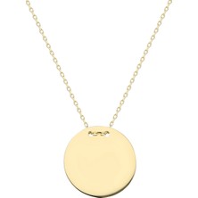 Glorria Altın Plaka Kolye