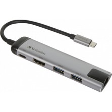 Verbatim Usb-C Çok Bağlantılı Hub (2’ Li Usb) RJ45