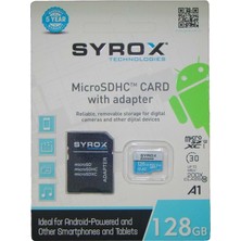 Syrox 128 GB Adaptör ve Hafıza Karti Micro Sd
