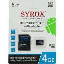 Syrox 4 GB Kart Okuyuculu Hafıza Karti