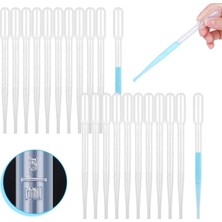 Cansares Pastör Pipeti Dereceli Deney  Ölçülü Gramaj cl Ayarlama Plastiği 3ml - 10 Adet