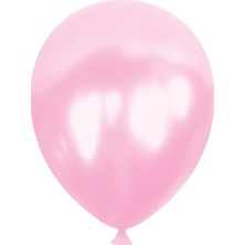 Kikajoy Metalik Açık Pembe Balon 40'lı