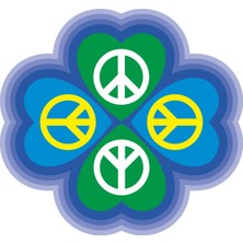 Sticker Atölyesi Barış Işareti-Peace-Love-Chance-Aşk-Yonca STICKER-20688